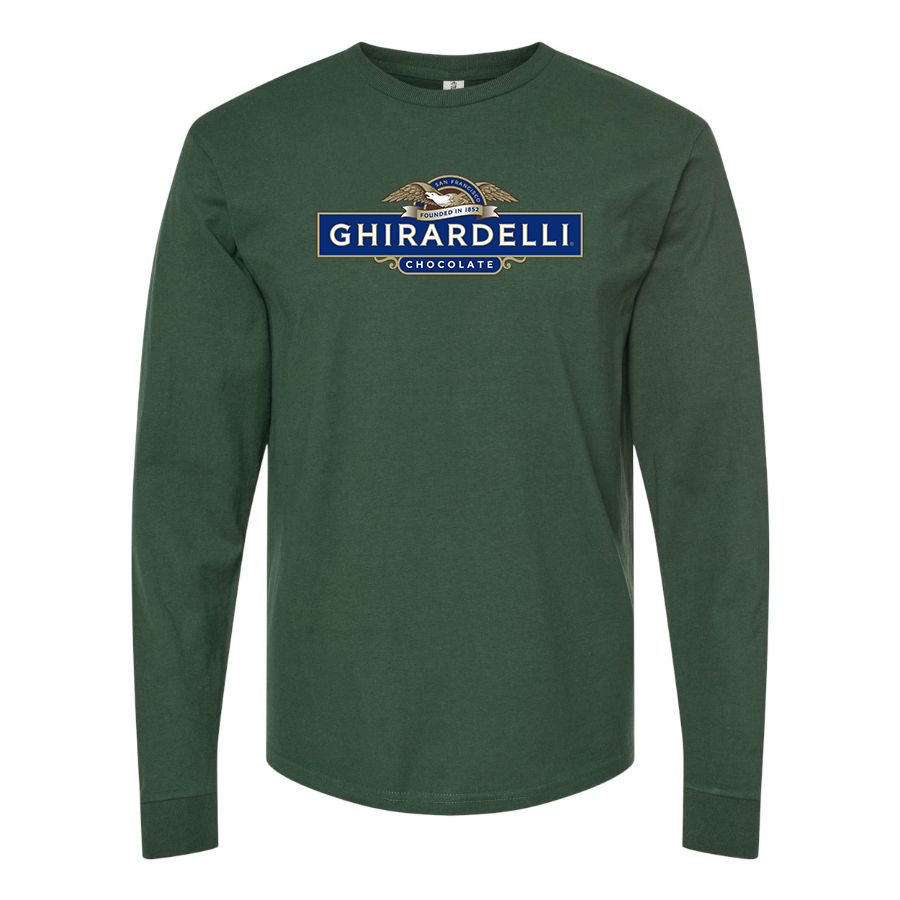 Men's Ghirardell Logo Cotton Long Sleeve T-Shirt