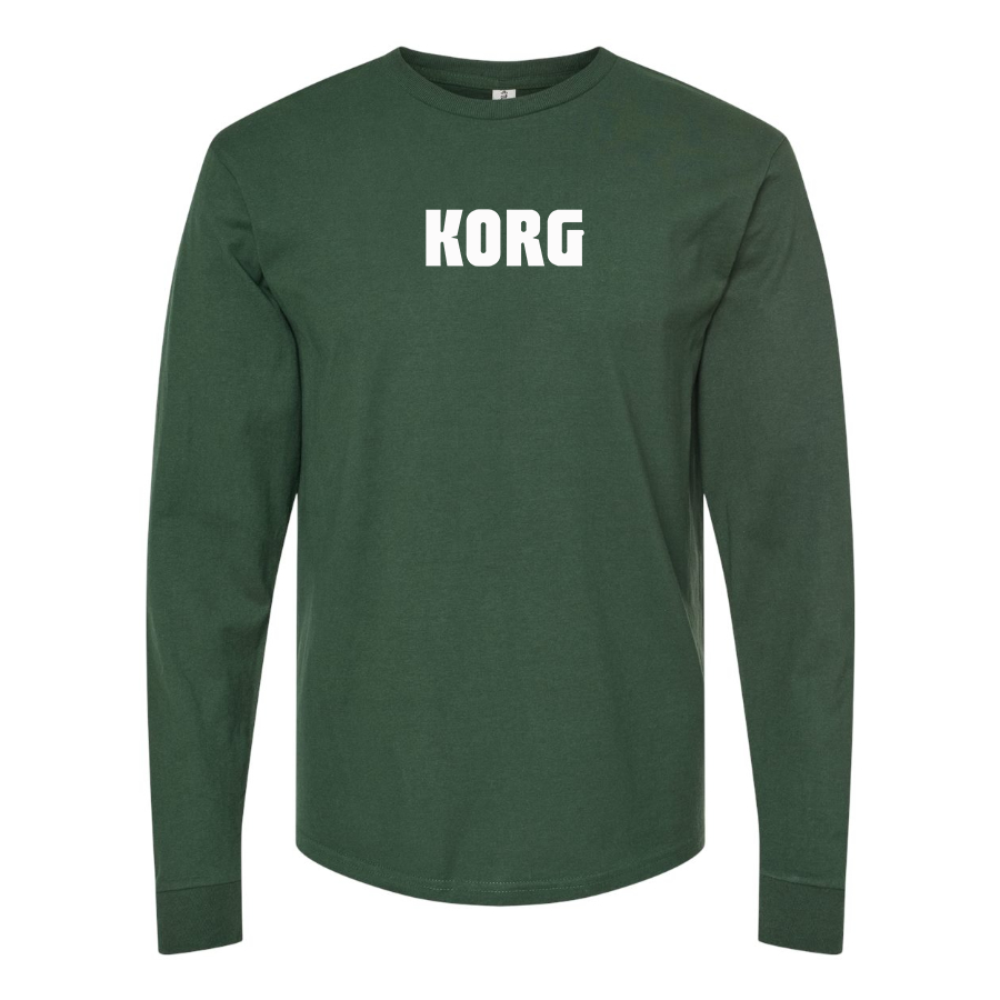 Men's Korg Logo Cotton Long Sleeve T-Shirt