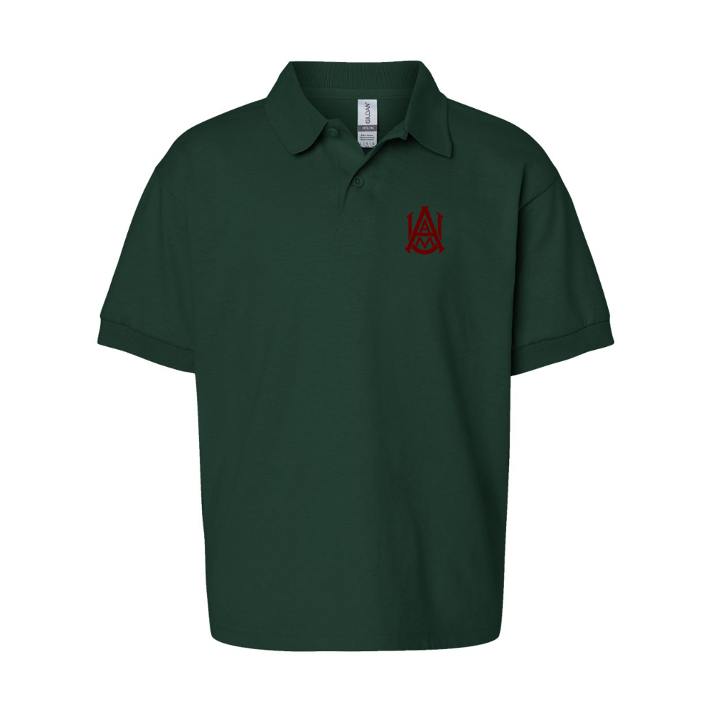 Youth Alabama AM Bulldogs  Gildan Dry Blend Jersey Polo