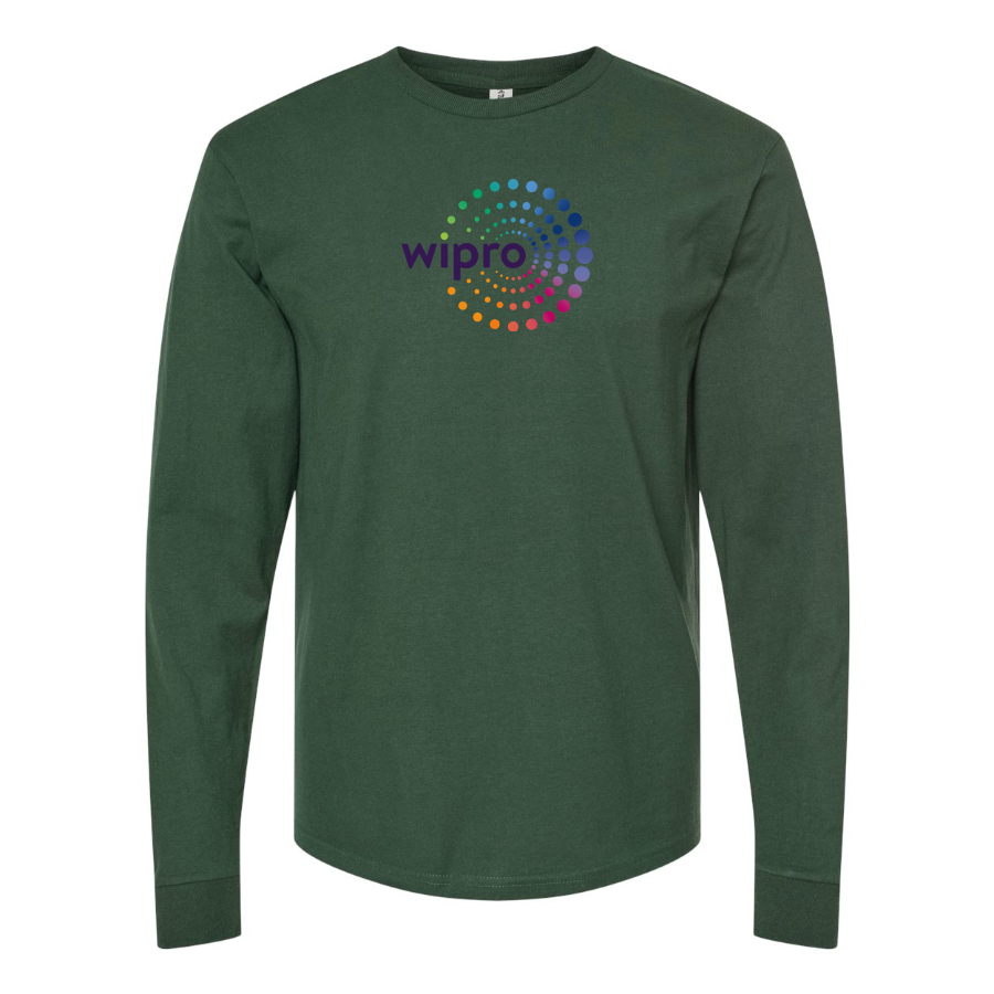 Men's Wipro Logo Cotton Long Sleeve T-Shirt