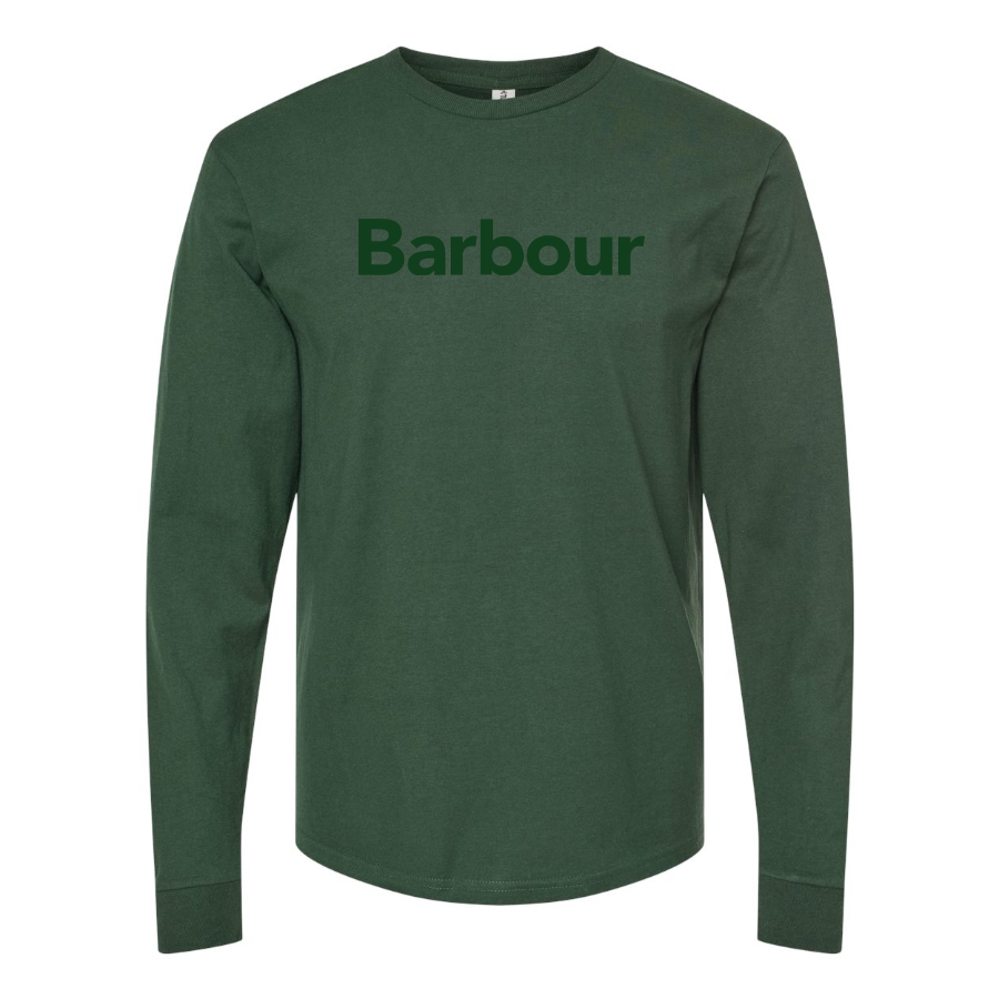 Men's Barbour Logo Cotton Long Sleeve T-Shirt
