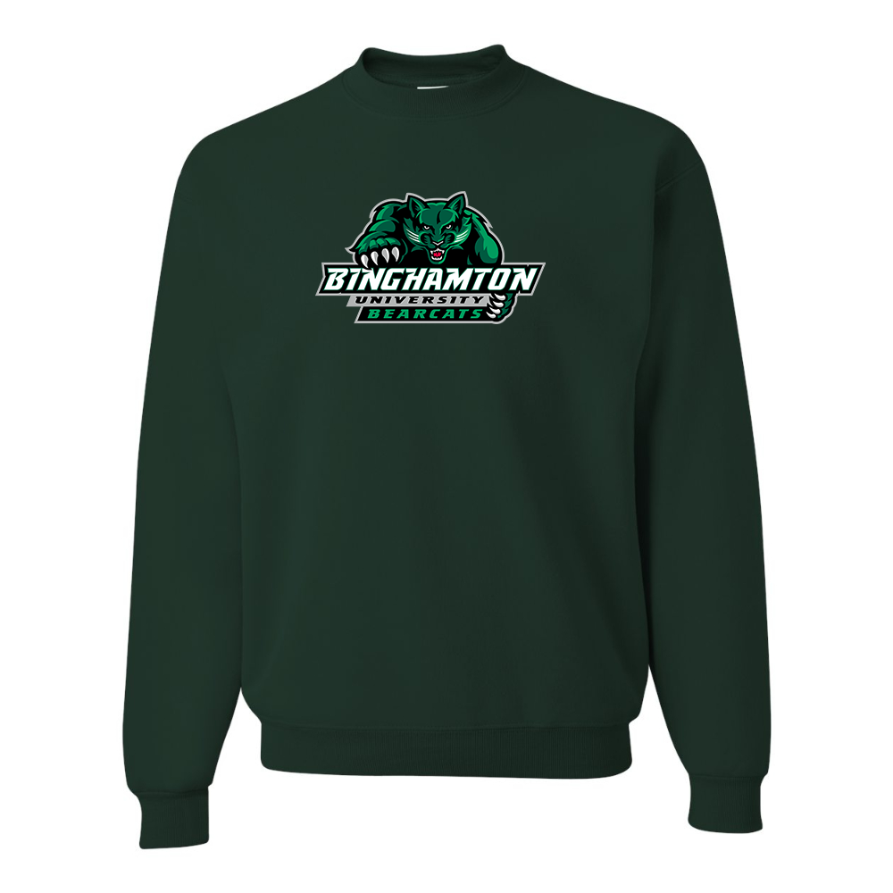 Men's Binghamton Bearcats JERZEES NuBlend Crewneck Sweatshirt