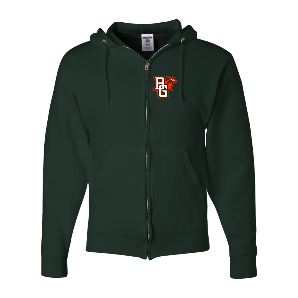 Men's Bowling Green Falcons JERZEES NuBlend Full-Zip Hooded Sweatshirt