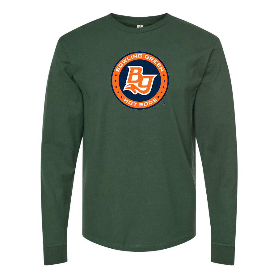 Men's Bowling Green Hot Rods Logo Cotton Long Sleeve T-Shirt