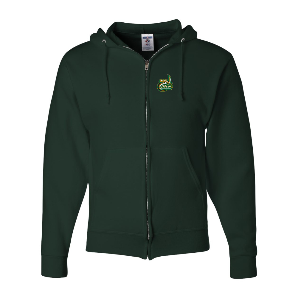 Men's Charlotte 49ers JERZEES NuBlend Full-Zip Hooded Sweatshirt
