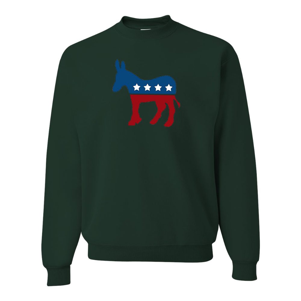 Men's Democrat Election Symbol JERZEES NuBlend Crewneck Sweatshirt