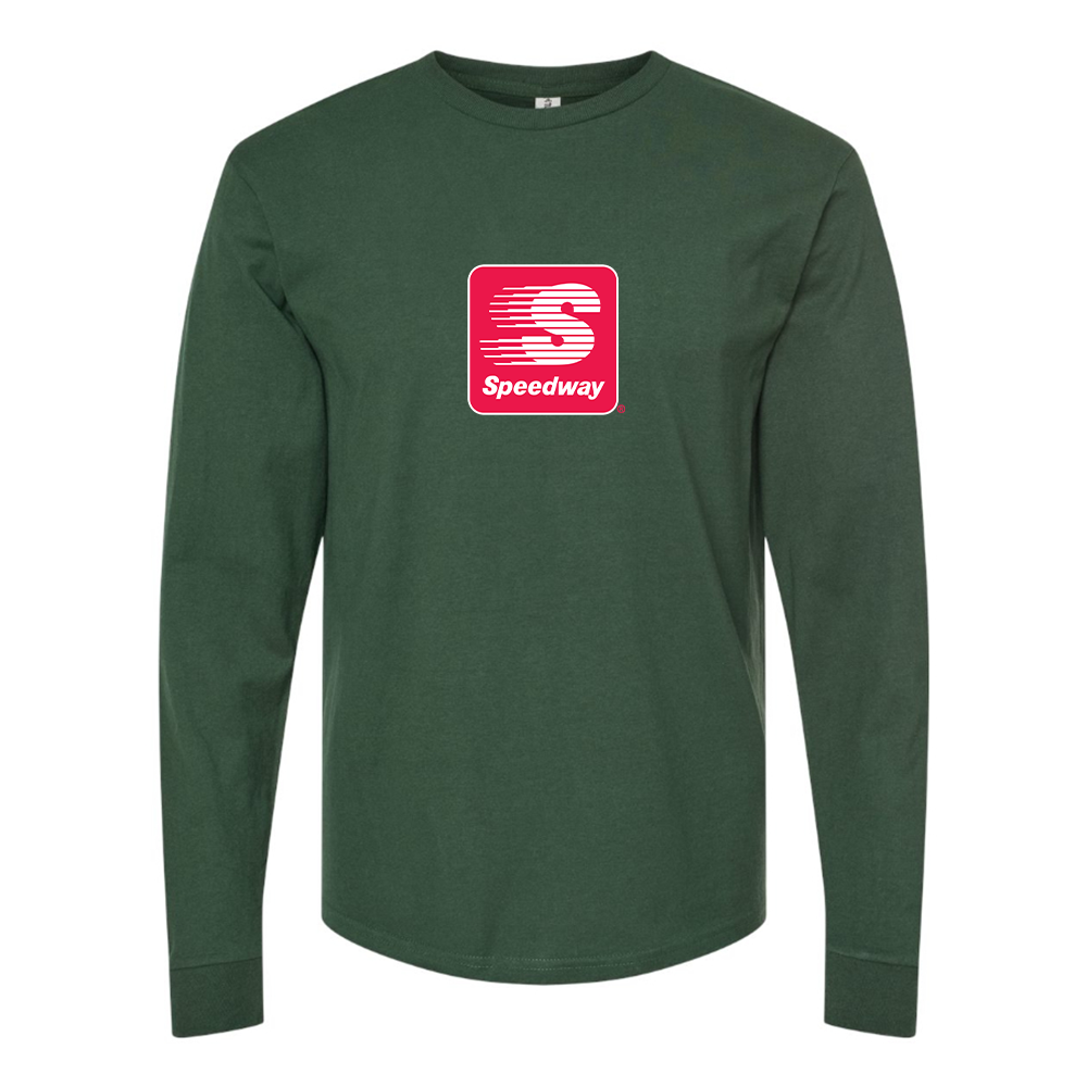 Men's Speedway Gas Station  Logo Cotton Long Sleeve T-Shirt