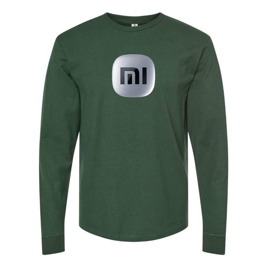 Men's Xiaomi SU7 Logo Cotton Long Sleeve T-Shirt