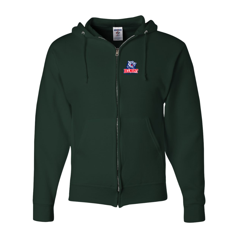 Men's  Belmont Bruins  JERZEES NuBlend Full-Zip Hooded Sweatshirt
