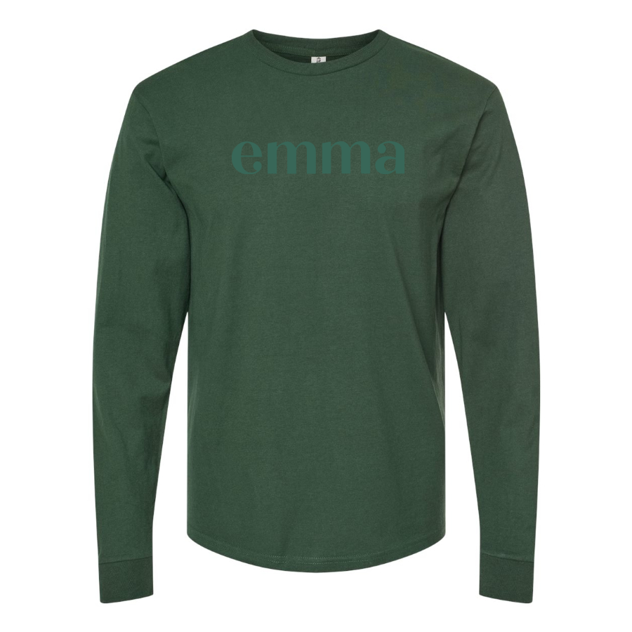 Men's Emma Logo Cotton Long Sleeve T-Shirt