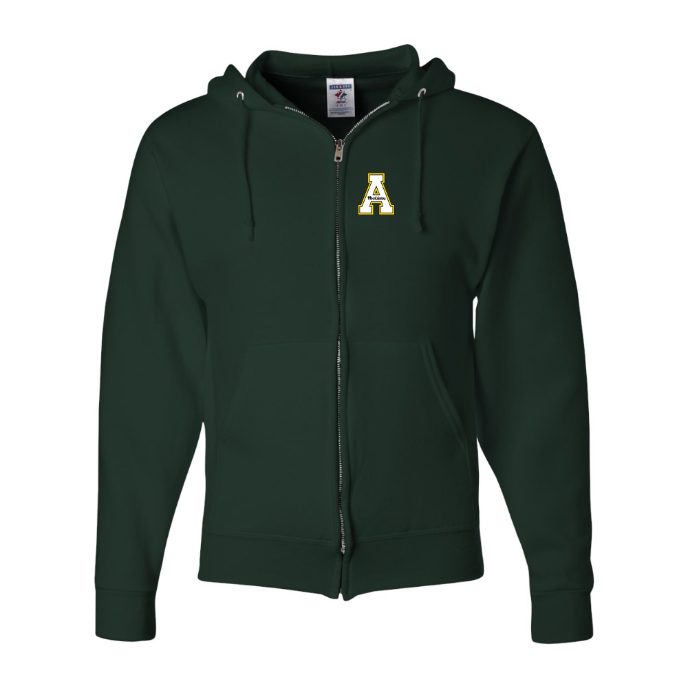 Men's  Appalachian State Mountaineers JERZEES NuBlend Full-Zip Hooded Sweatshirt