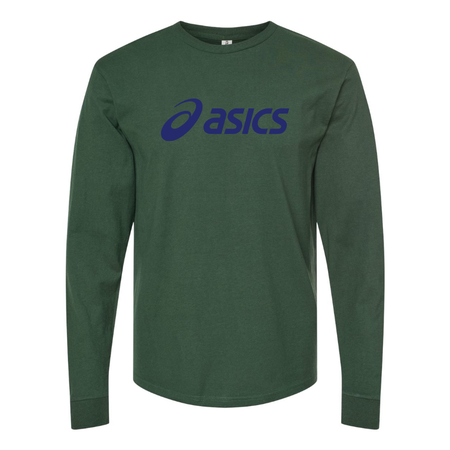 Men's Asics Logo Cotton Long Sleeve T-Shirt