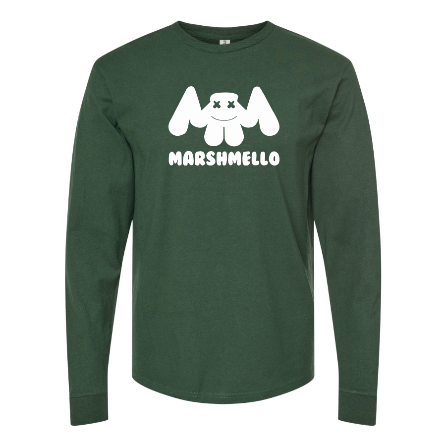Men's Marshmello Logo Cotton Long Sleeve T-Shirt