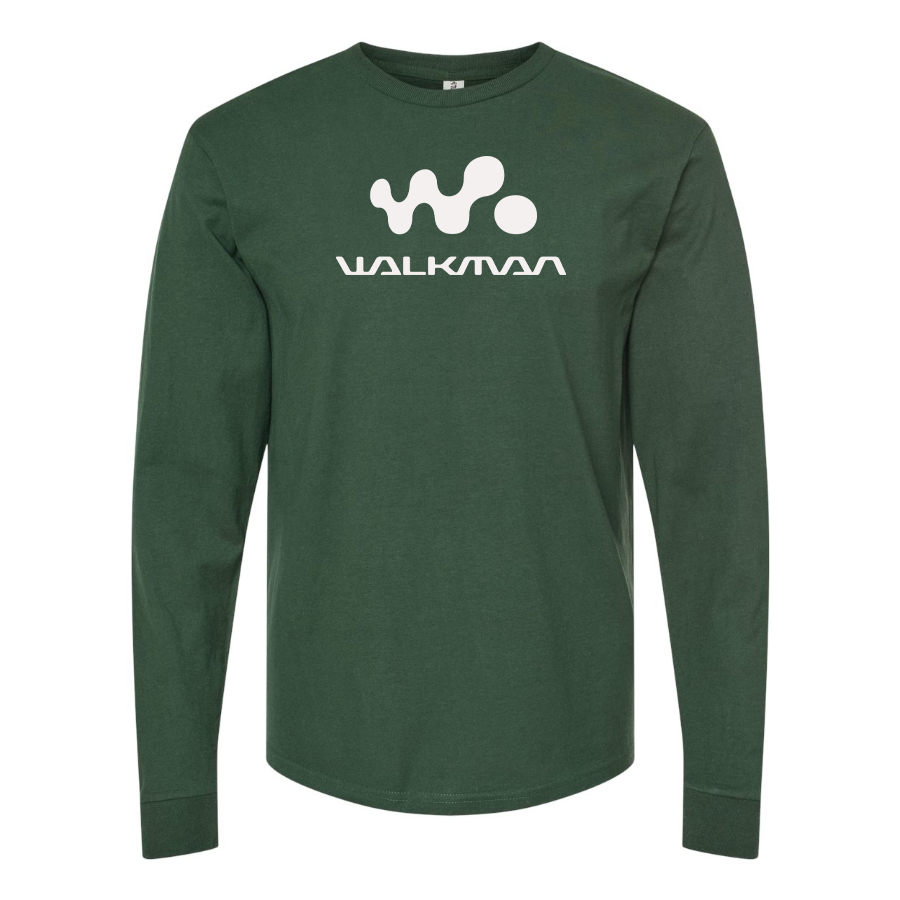 Men's Walkman Logo Cotton Long Sleeve T-Shirt