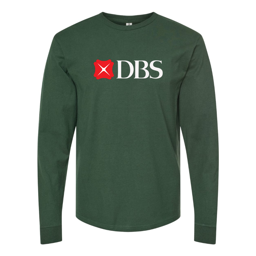 Men's DBS Bank Logo Cotton Long Sleeve T-Shirt