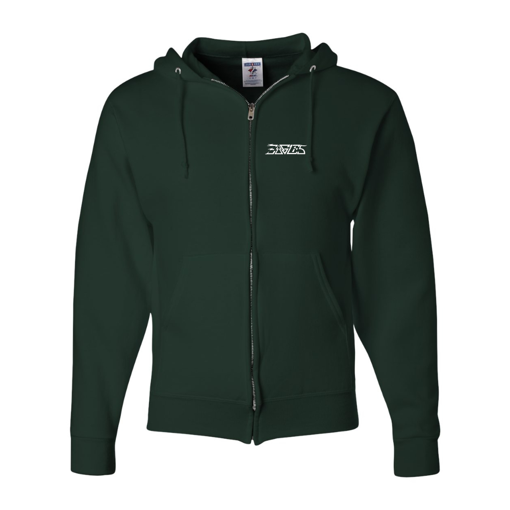 Men's Eagles JERZEES NuBlend Full-Zip Hooded Sweatshirt