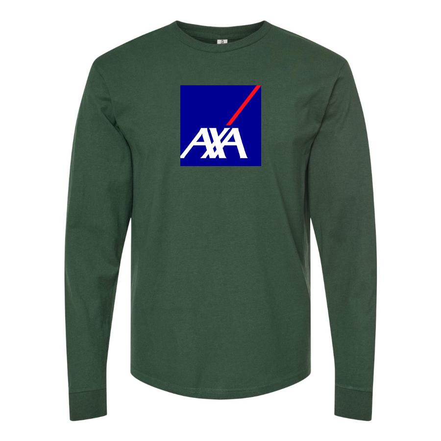 Men's Axa Logo Cotton Long Sleeve T-Shirt