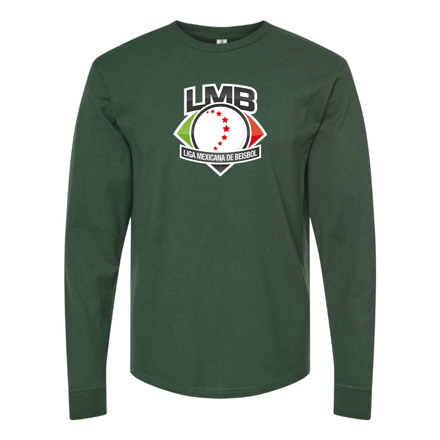 Men's Liga Mexicana de Béisbol Logo Cotton Long Sleeve T-Shirt