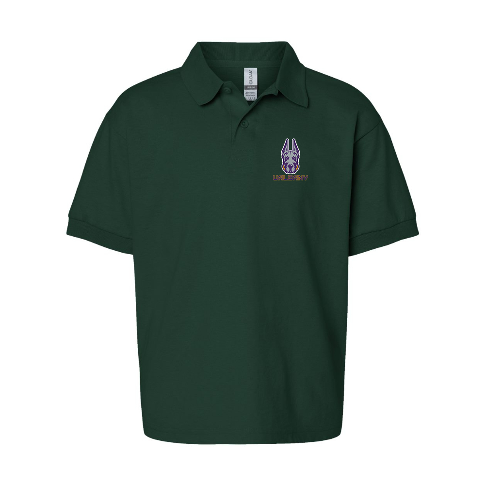 Youth Albany Great Danes Gildan Dry Blend Jersey Polo