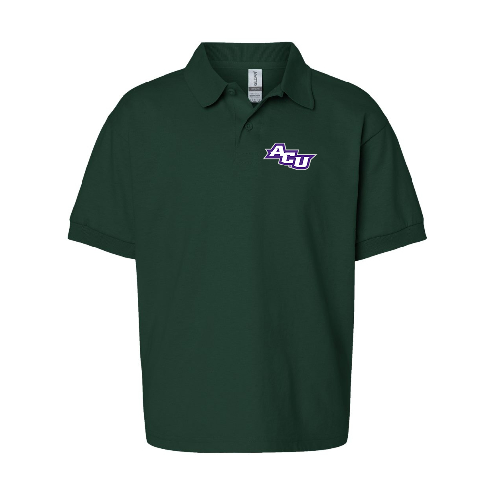 Youth Abilene Christian Wildcats   Gildan Dry Blend Jersey Polo