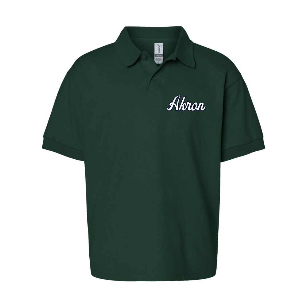 Youth Akron Zips  Gildan Dry Blend Jersey Polo