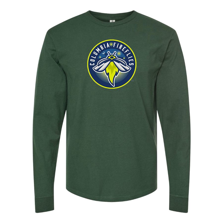 Men's Columbia Fireflies Logo Cotton Long Sleeve T-Shirt