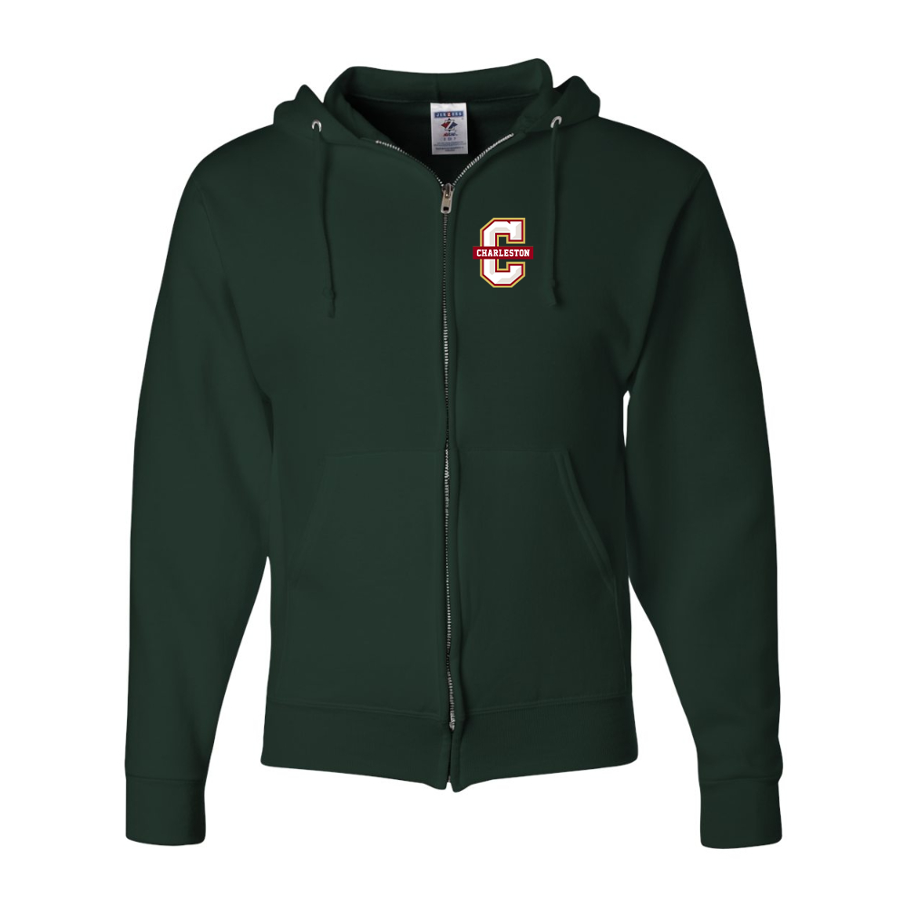 Men's Charleston Cougars JERZEES NuBlend Full-Zip Hooded Sweatshirt