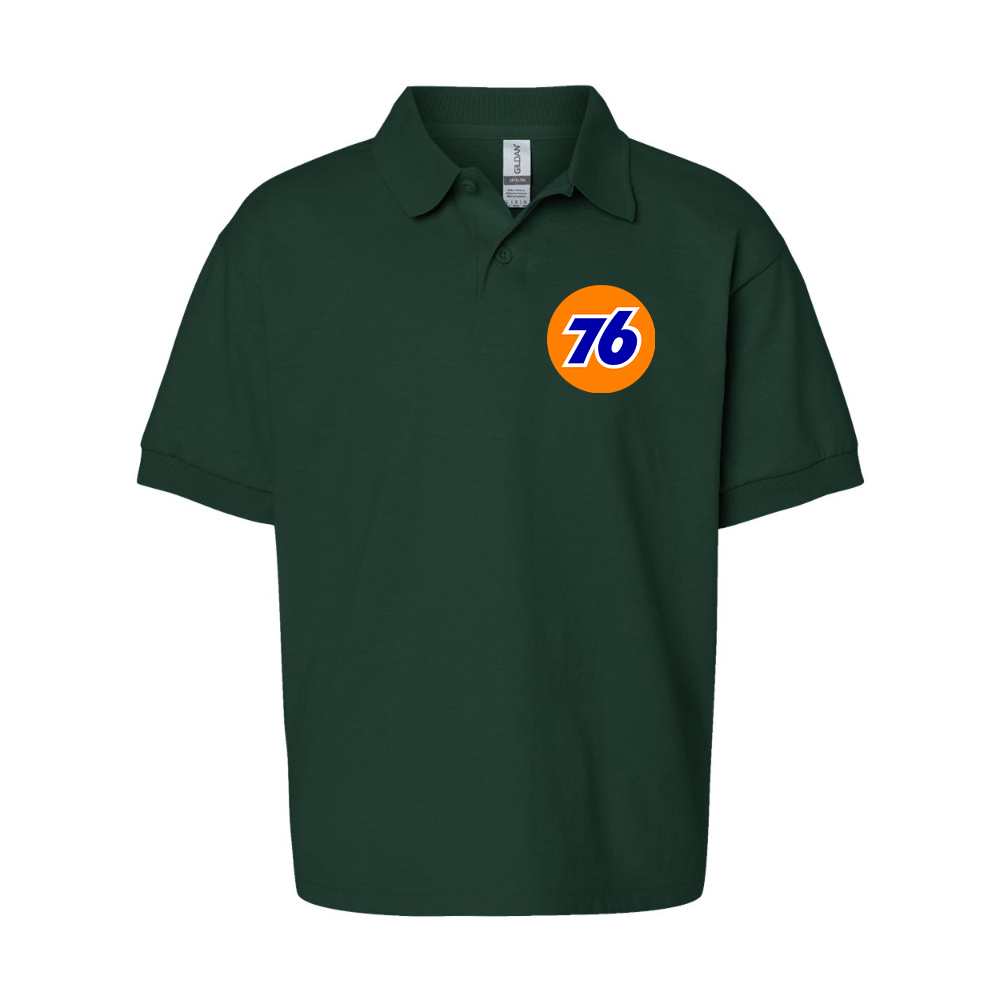 Youth 76 Gas Station Gildan Dry Blend Jersey Polo