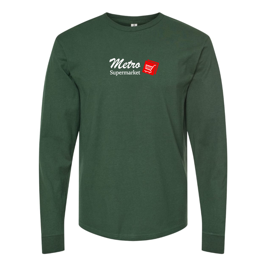 Men's Metro Supermarket Logo  Cotton Long Sleeve T-Shirt
