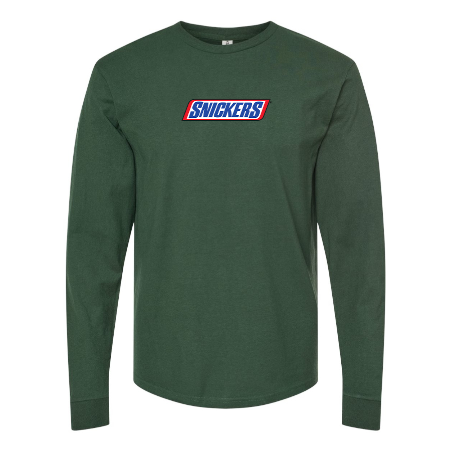 Men's  Snickers Logo Cotton Long Sleeve T-Shirt