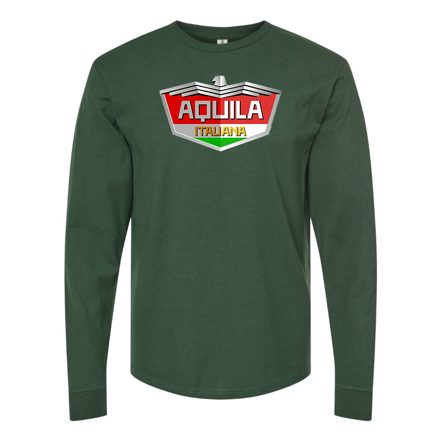 Men's Aquila Italiana  Logo Cotton Long Sleeve T-Shirt