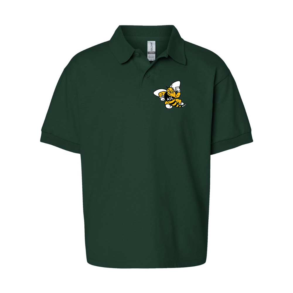 Youth AIC Yellow Jackets  Gildan Dry Blend Jersey Polo