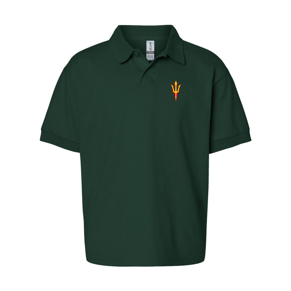 Youth  Arizona State Sun Devils  Gildan Dry Blend Jersey Polo