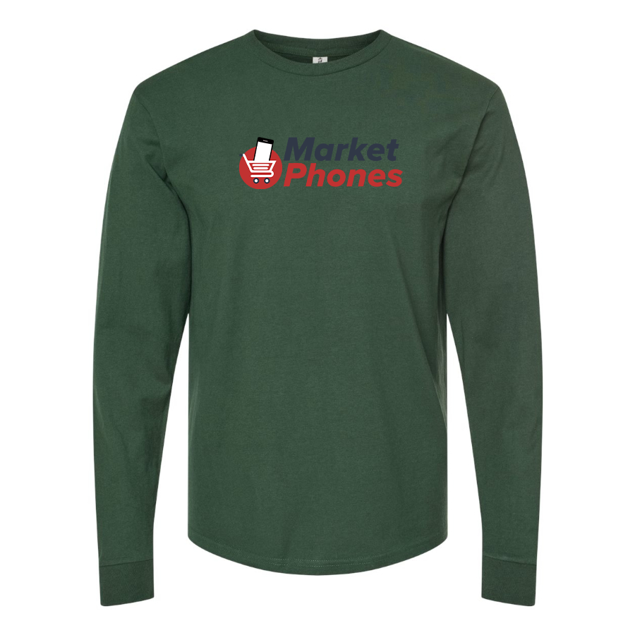 Men's MarketPhones.com Logo Cotton Long Sleeve T-Shirt