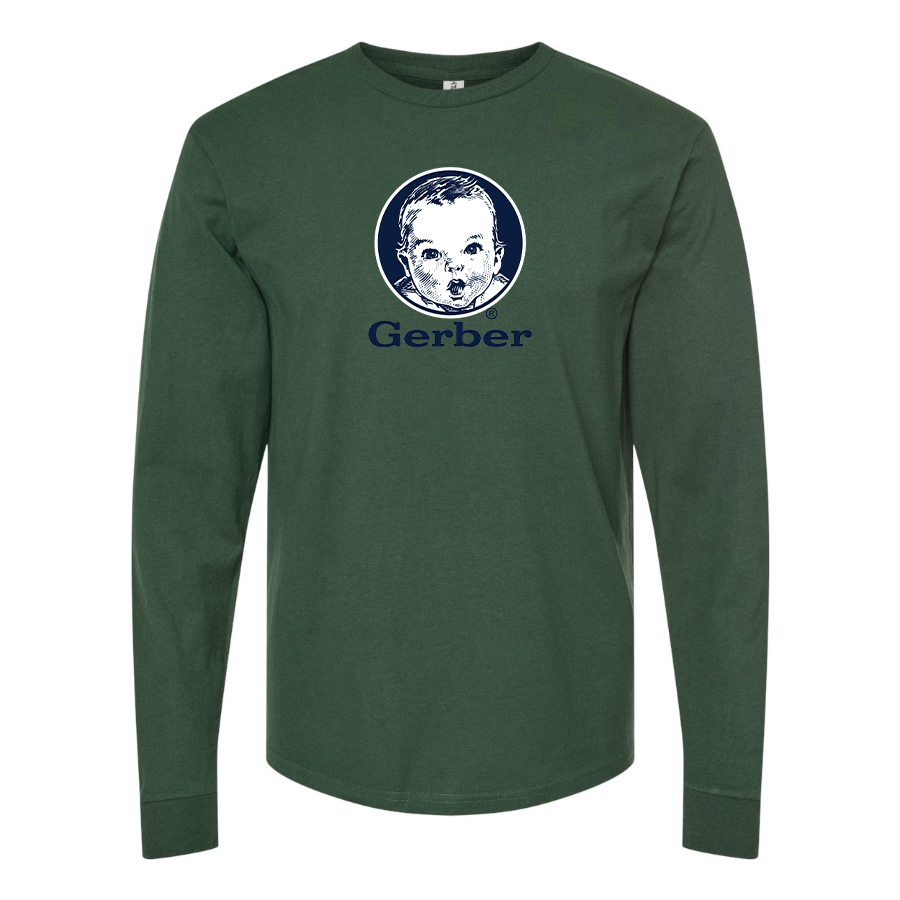 Men's Gerber  Logo Cotton Long Sleeve T-Shirt