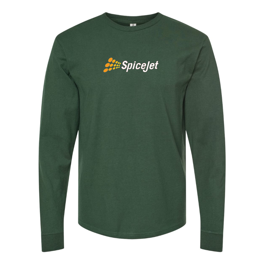 Men's SpiceJet Logo  Cotton Long Sleeve T-Shirt