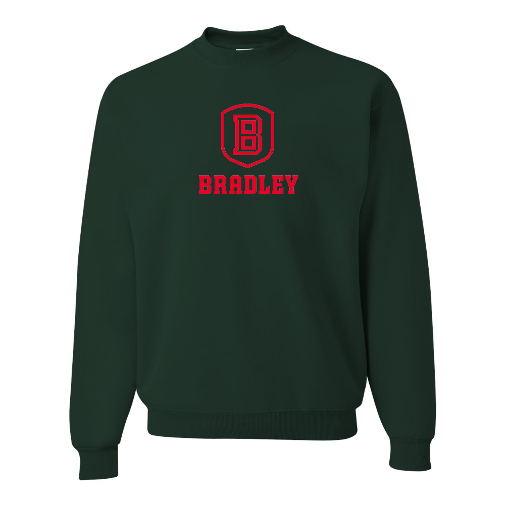 Men's Bradley Braves JERZEES NuBlend Crewneck Sweatshirt