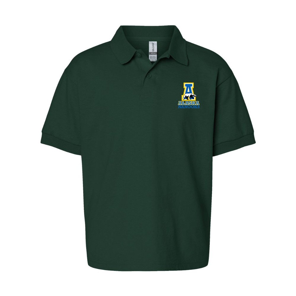 Youth Alaska Nanooks Gildan Dry Blend Jersey Polo