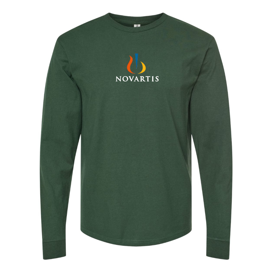 Men's  Novartis Logo  Cotton Long Sleeve T-Shirt