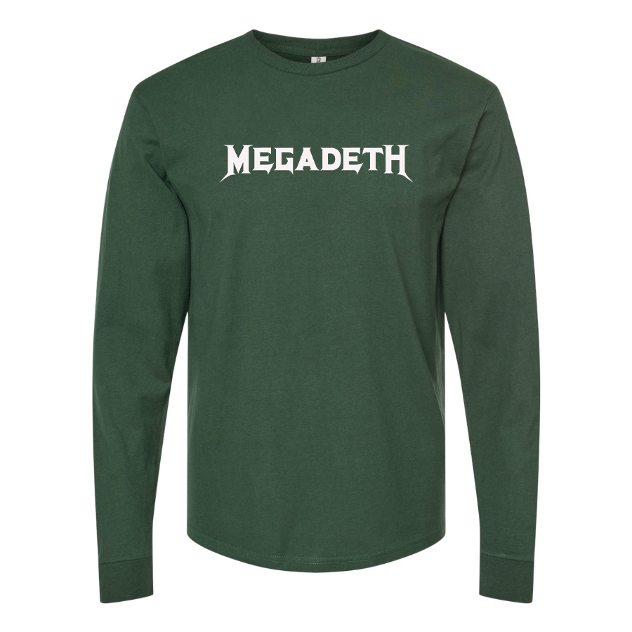 Men's Megadeth Logo Cotton Long Sleeve T-Shirt