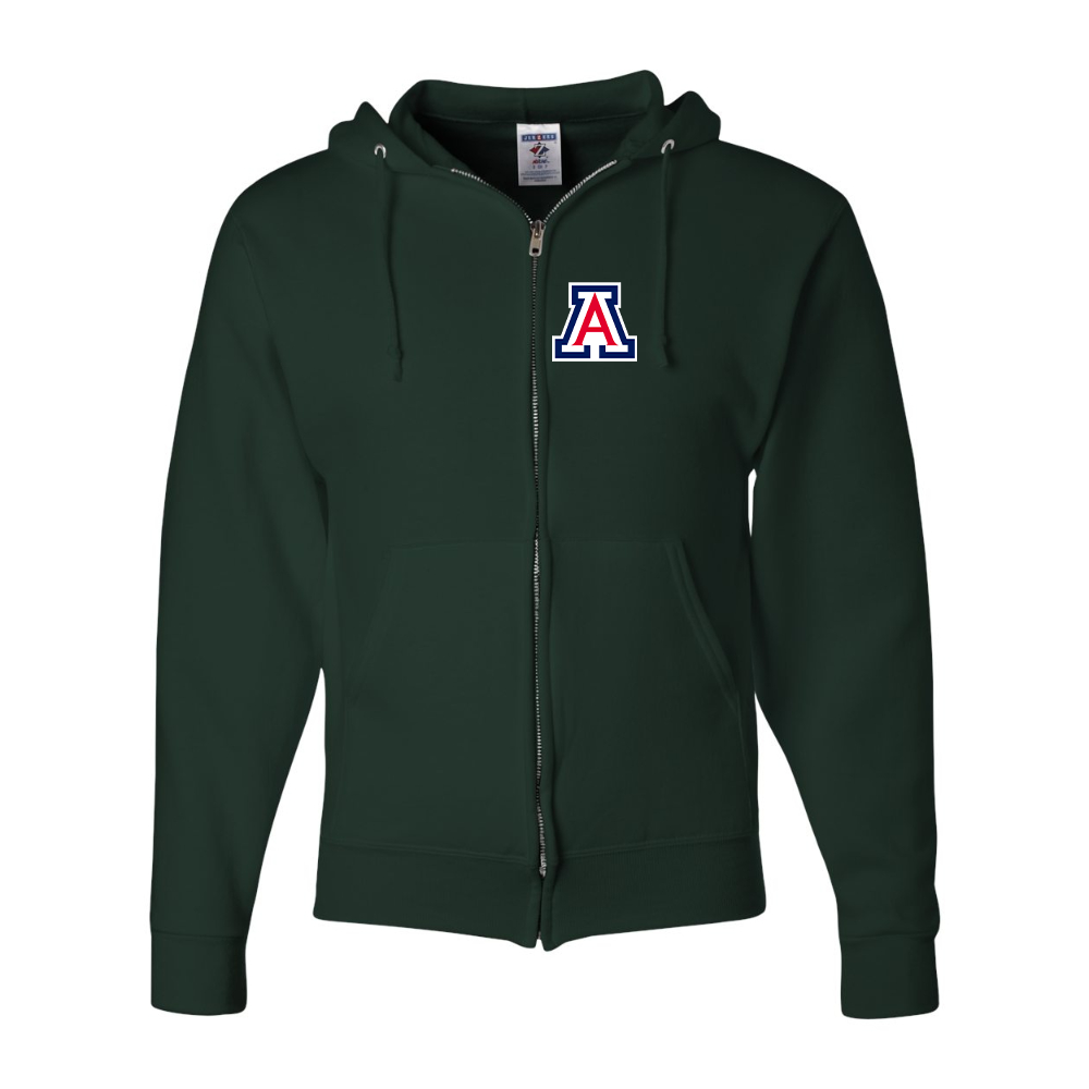 Men's  Arizona Wildcats JERZEES NuBlend Full-Zip Hooded Sweatshirt