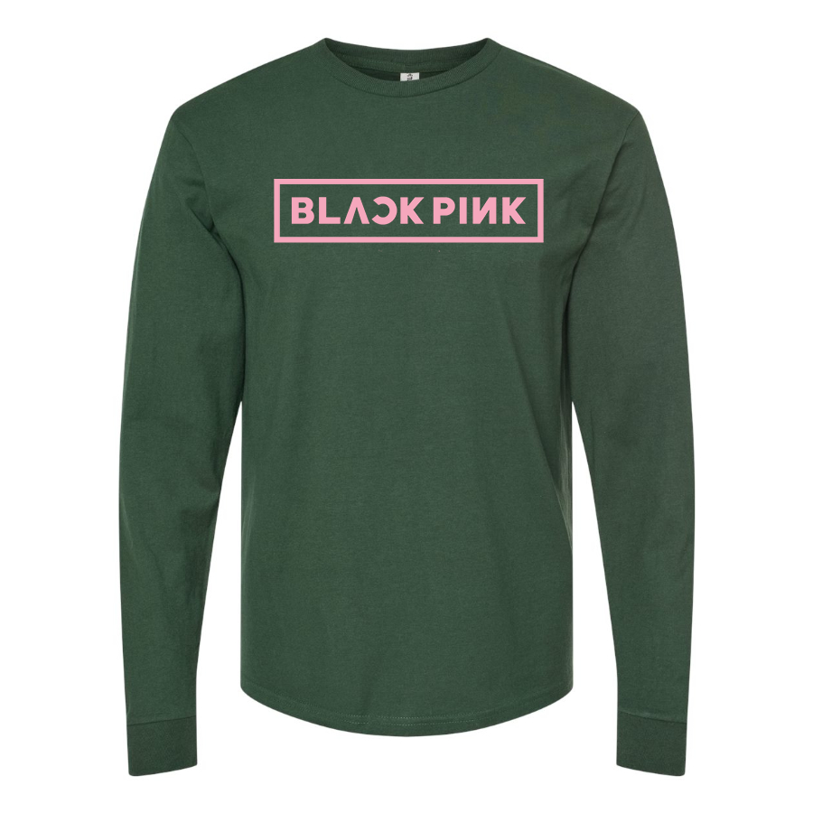 Men's  Blackpink Logo Cotton Long Sleeve T-Shirt
