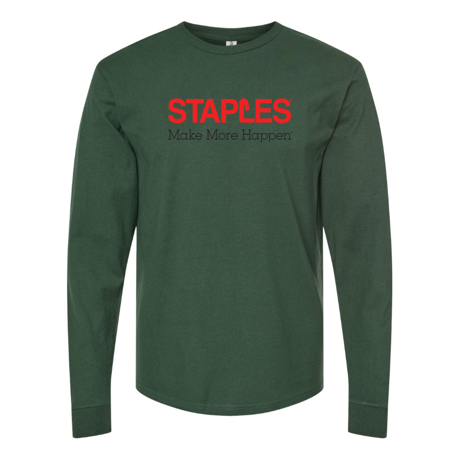 Men's Staples Logo  Cotton Long Sleeve T-Shirt
