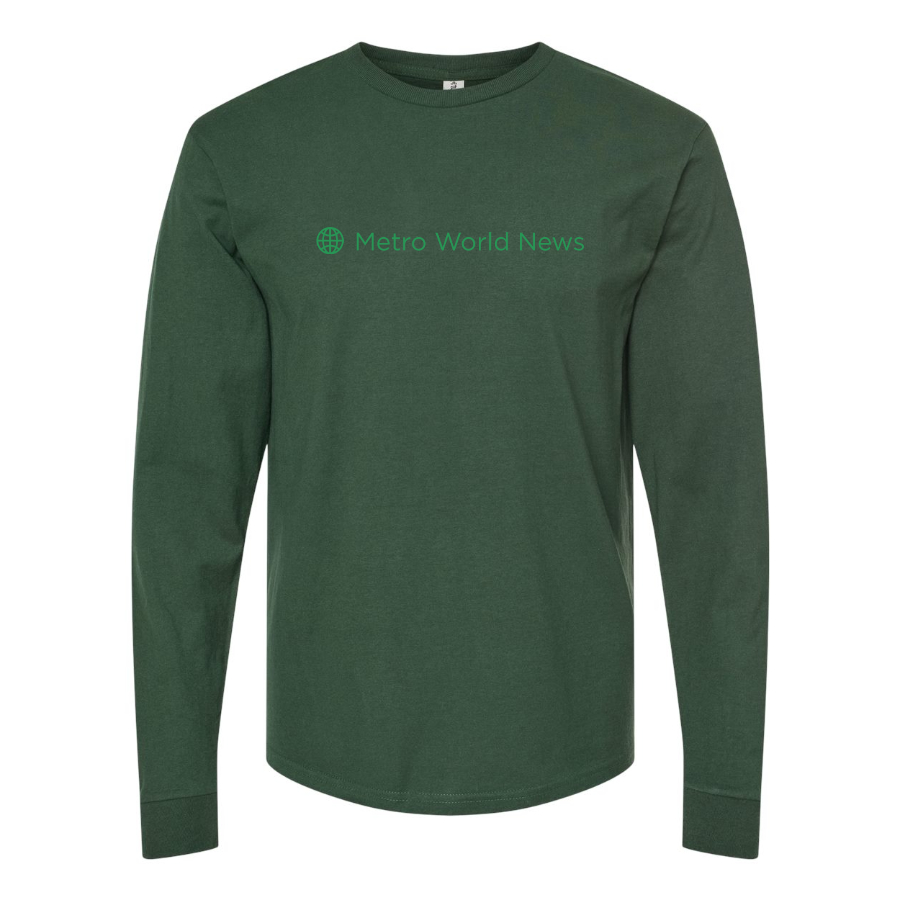 Men's  Metro International Logo Cotton Long Sleeve T-Shirt