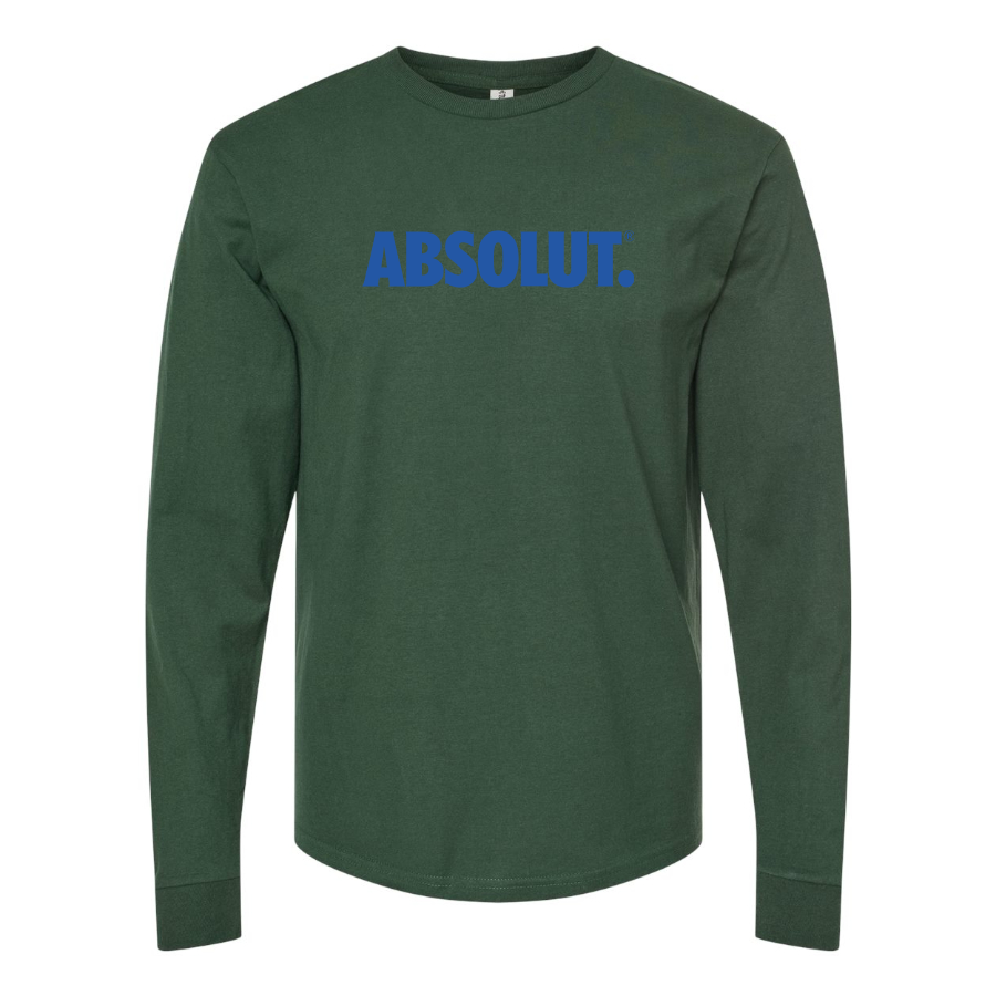 Men's Absolut Logo Cotton Long Sleeve T-Shirt