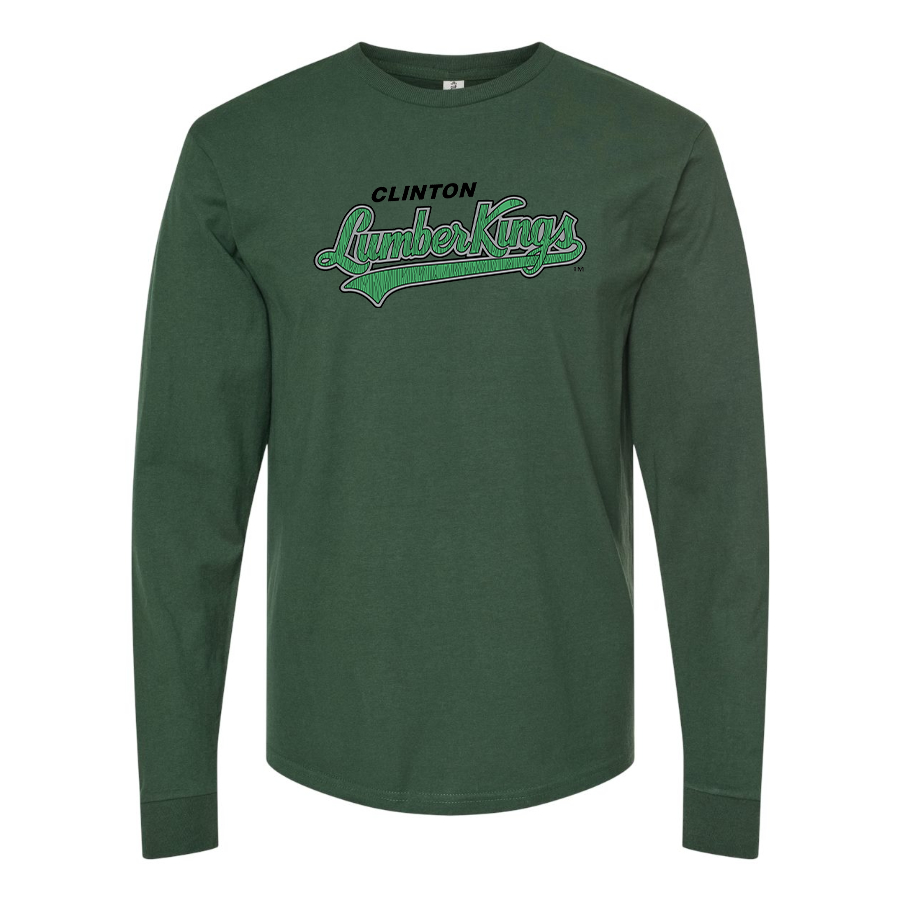 Men's Clinton LumberKings  Logo Cotton Long Sleeve T-Shirt