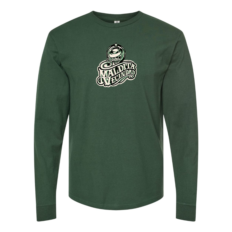 Men's  Maldita Vecindad Logo Cotton Long Sleeve T-Shirt