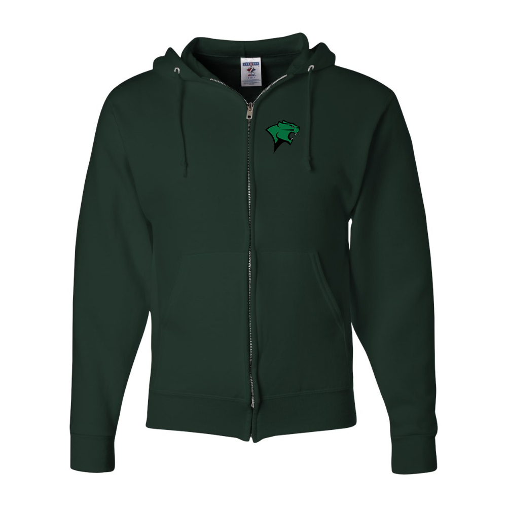 Men's Chicago State Cougars  JERZEES NuBlend Full-Zip Hooded Sweatshirt