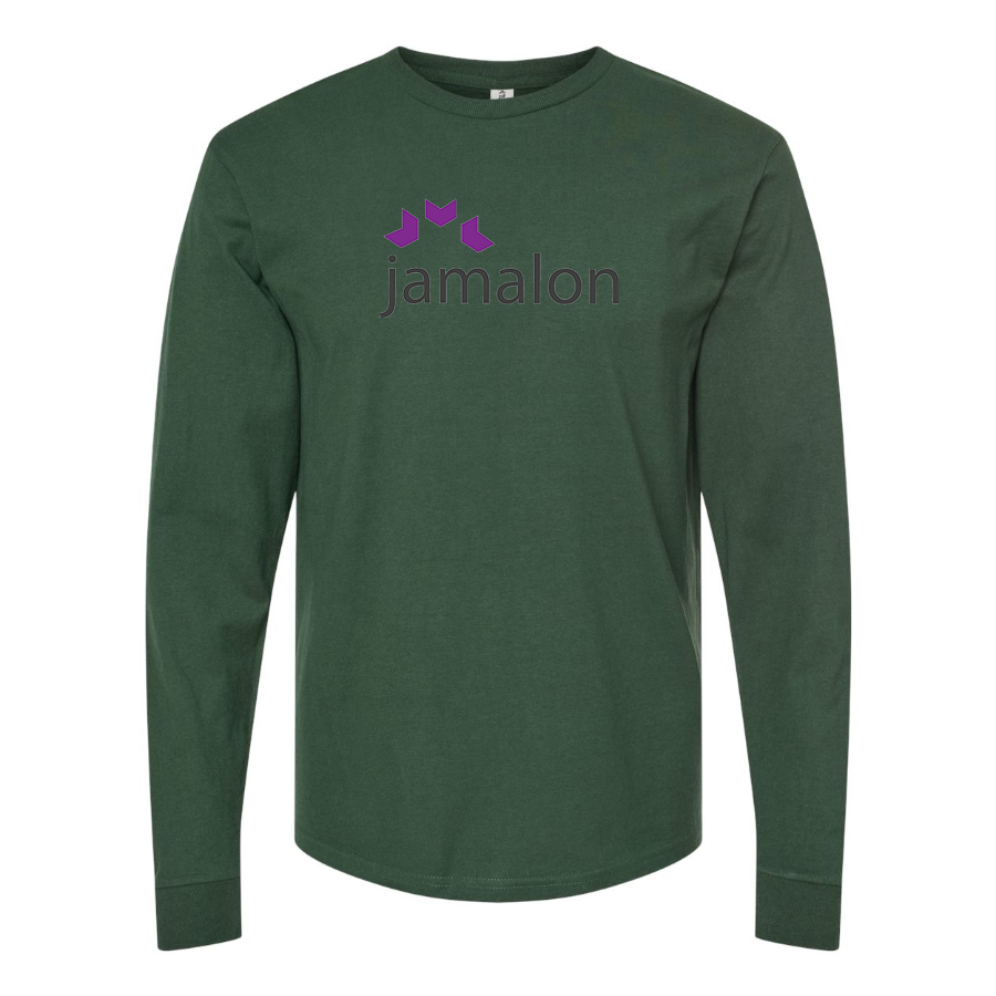 Men's Jamalon Logo Cotton Long Sleeve T-Shirt