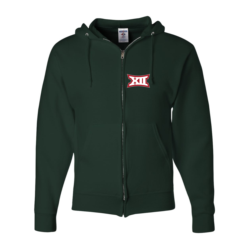 Men's Big 12 Conference JERZEES NuBlend Full-Zip Hooded Sweatshirt